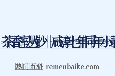 茶香室丛钞·咸淳七年同年小录是什么意思的图片